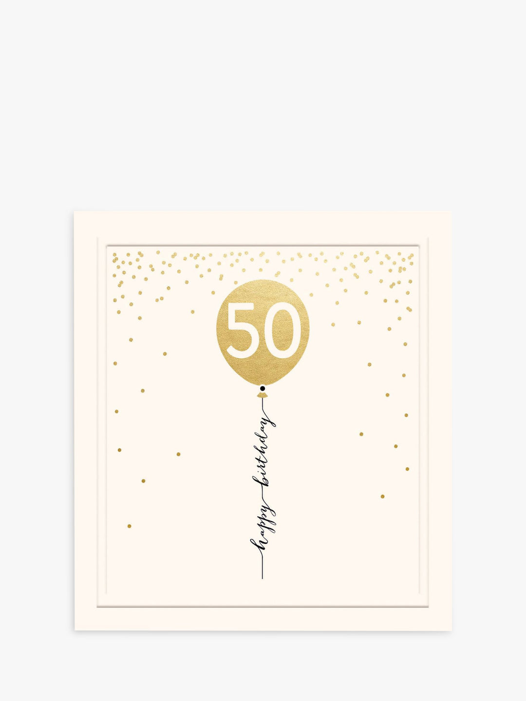 The Proper Mail Company Card - 50th Birthday Gold Balloon