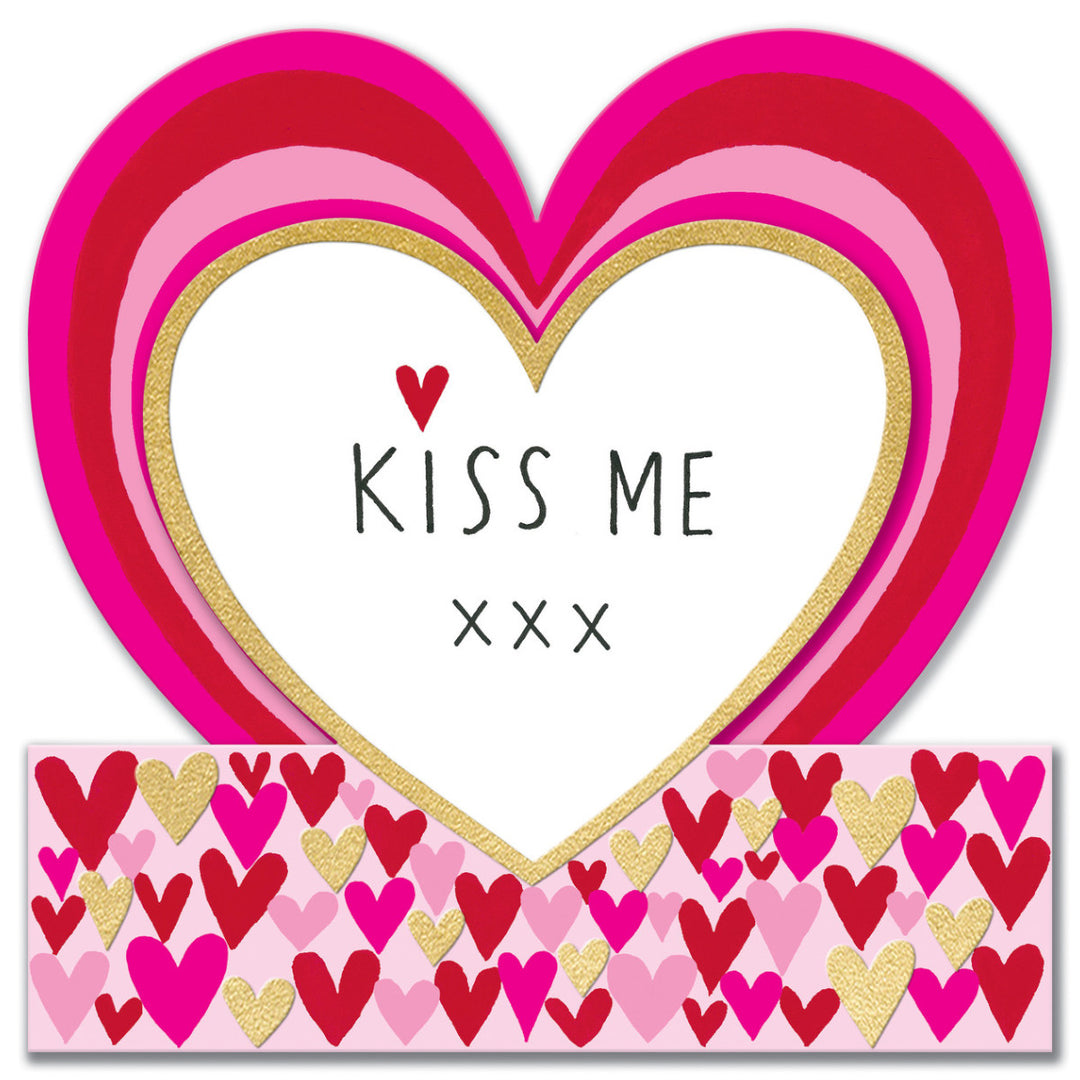 Valentine's Day Card - Kiss Me Heart - Rachel Ellen Designs