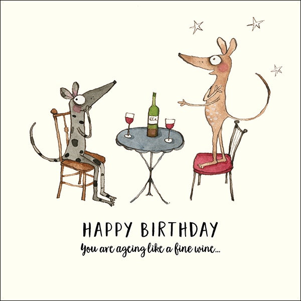 Twigseeds Card -Fine Wine Happy Birthday