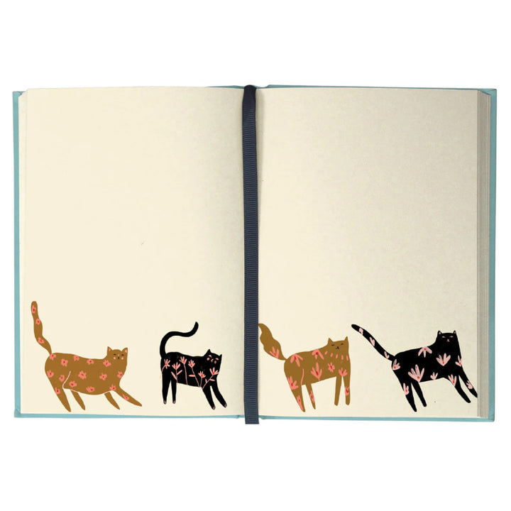 Roger La Borde - Illustrated Journal -Cinnamon and Ginger Cat - Blue
