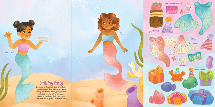 Sticker Doll Dress-Up Book - Mermaids