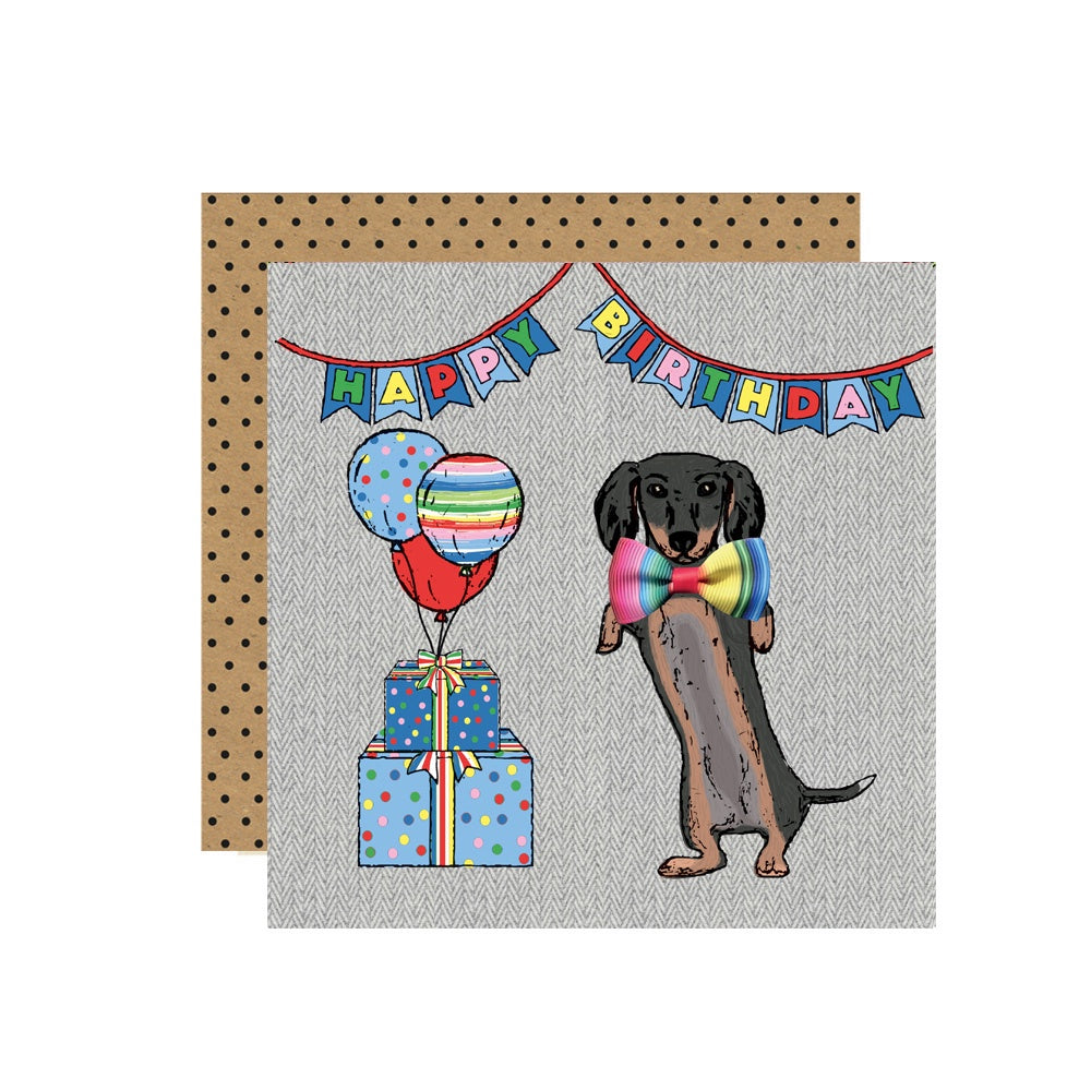 Card - Happy Birthday - Dachshund Fiesta