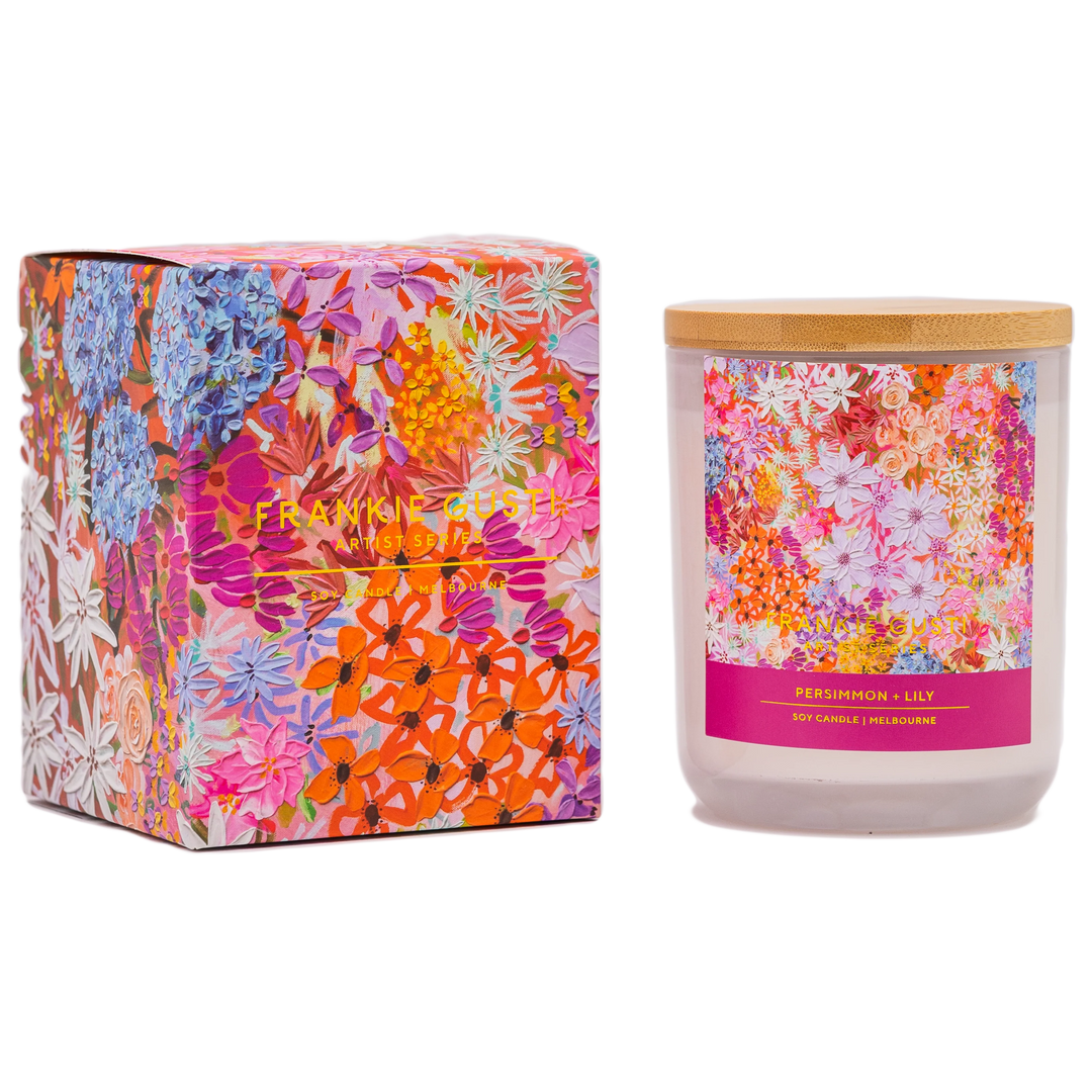 Frankie Gusti Candle -  Persimmon + Lily