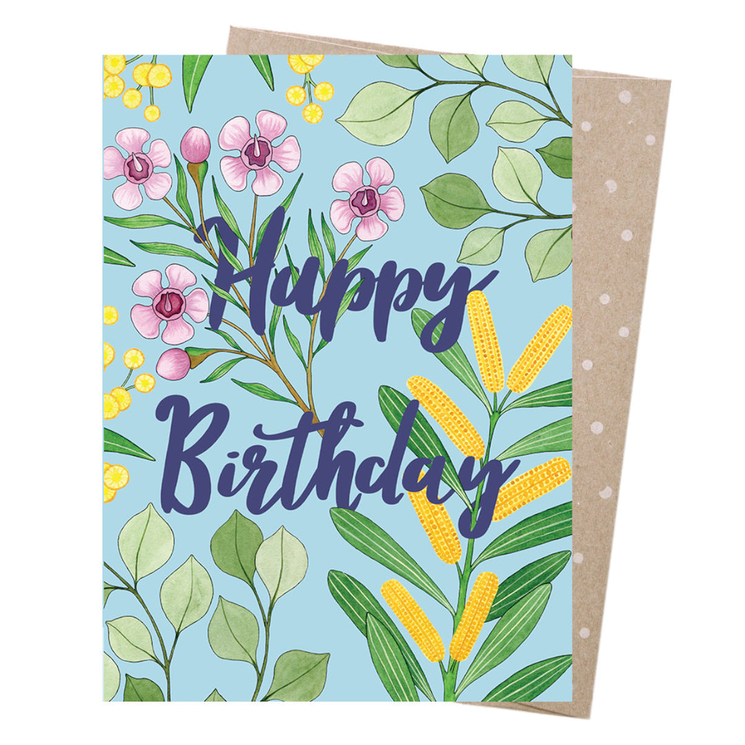 Greeting Card - Birthday Blooms - Earth Greetings