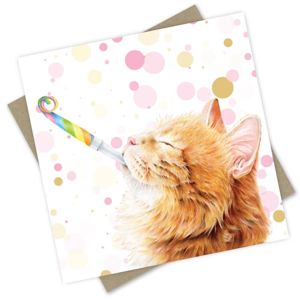 PopcornBlue Card - Winnie - Ginger Cat