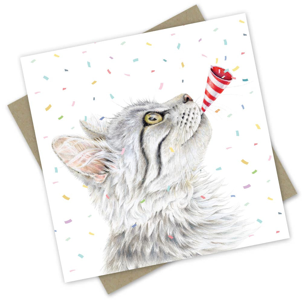 PopcornBlue Card - Neo The Silver Tabby