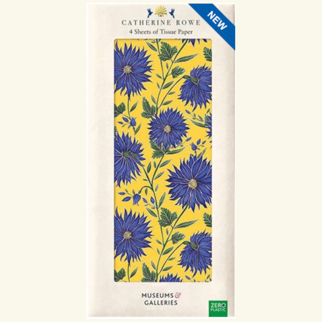 Tissue Paper - Blue Flowers