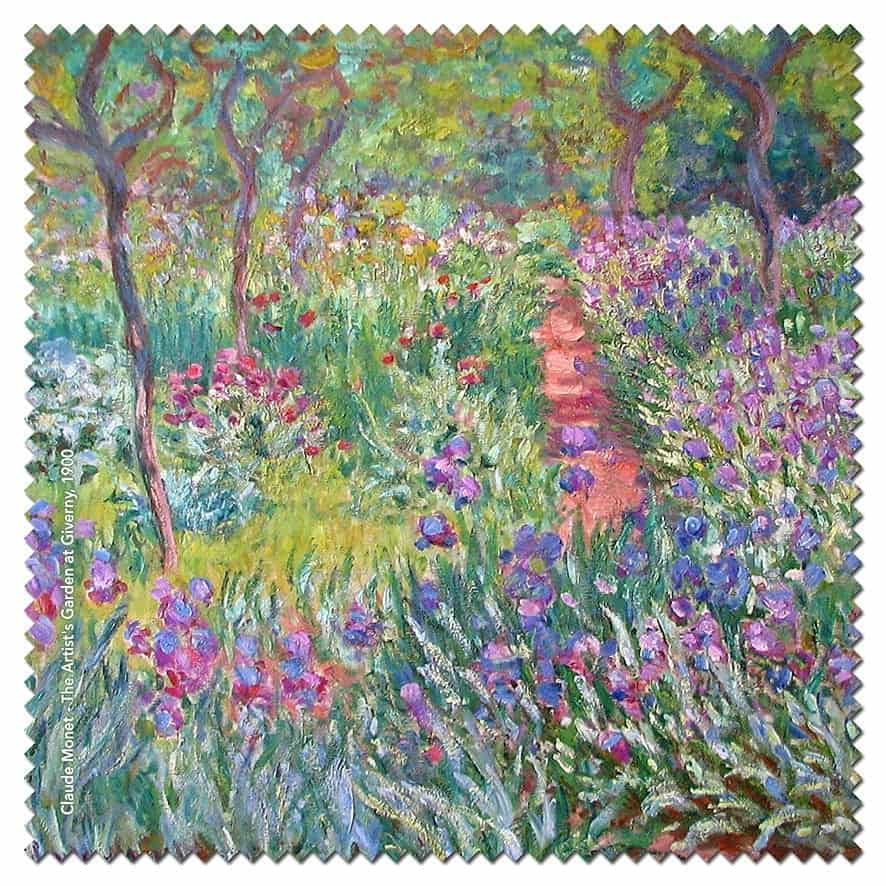 Microfibre Cleaning Cloth - The Artist's Garden at Giverny, 1900 by Claude Monet