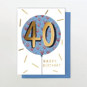 Stop The Clock Design Card - Age 40 Purple