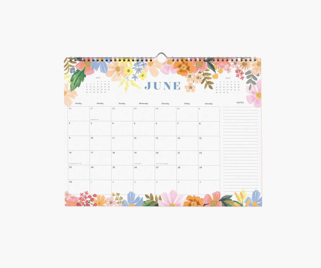 2024 12-Month Soft Cover Top Spiral Planner - Blossom
