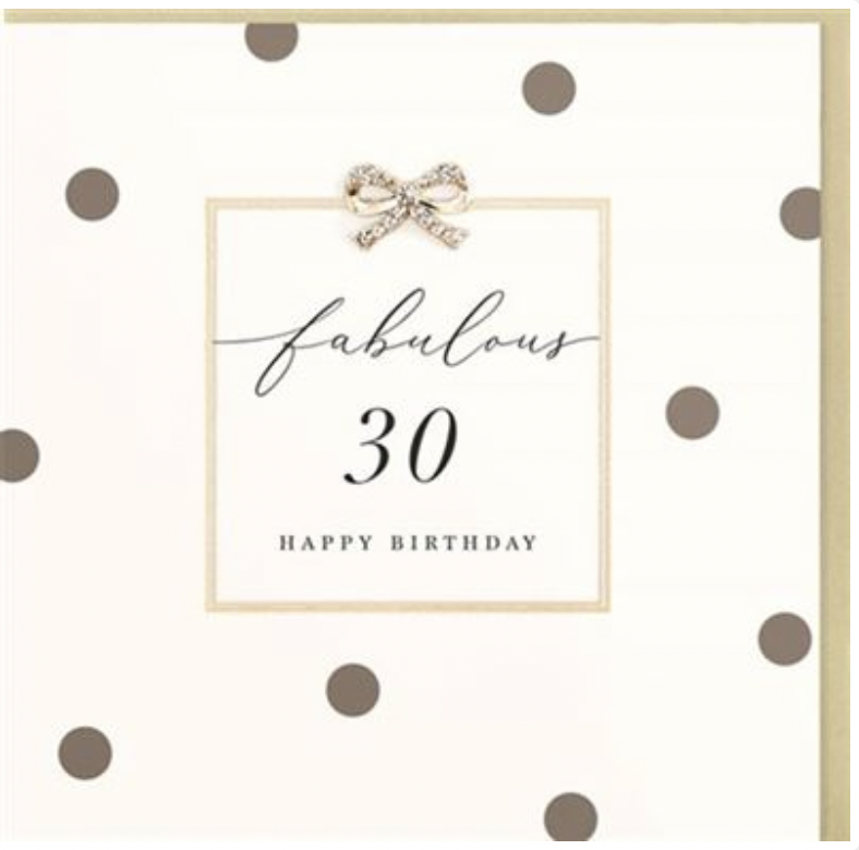Card - Fabulous 30 - Happy Birthday