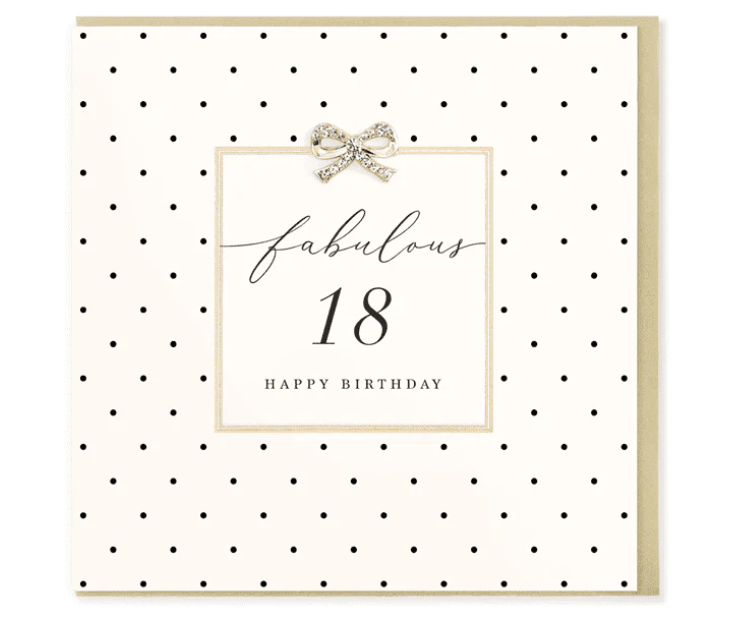 Madelaine Card - Fabulous 18- Happy Birthday