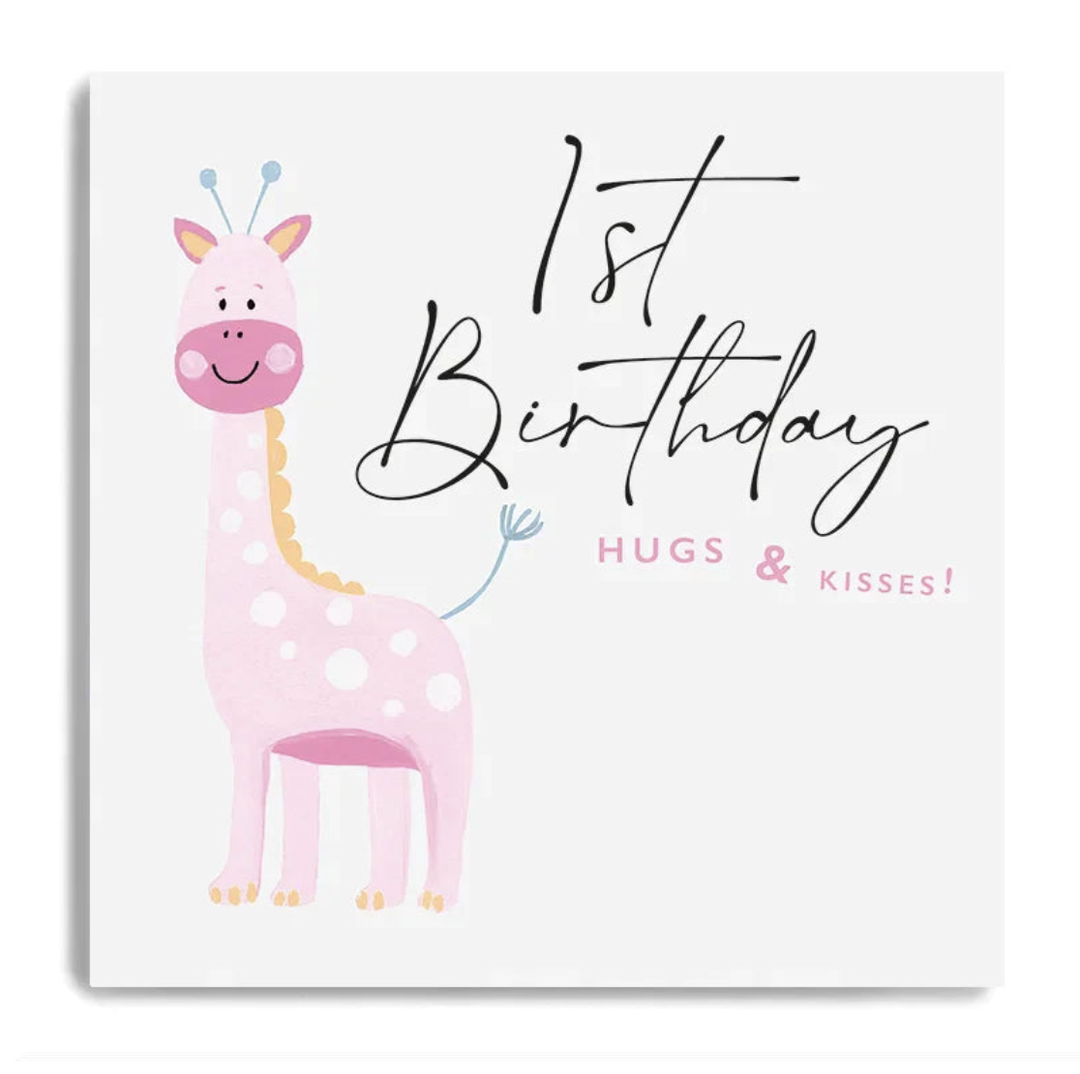 Serendipity Card - 1st Birthday Giraffe