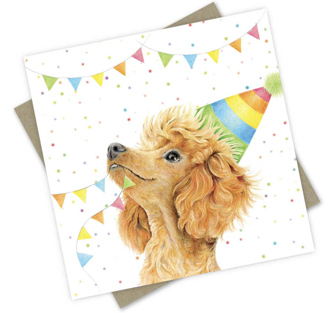 PopcornBlue Card - Prudence The Poodle