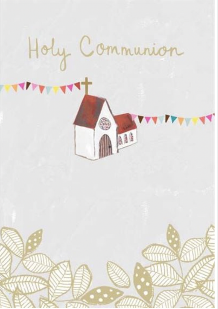 Card - Holy Communion - Church and Bunting