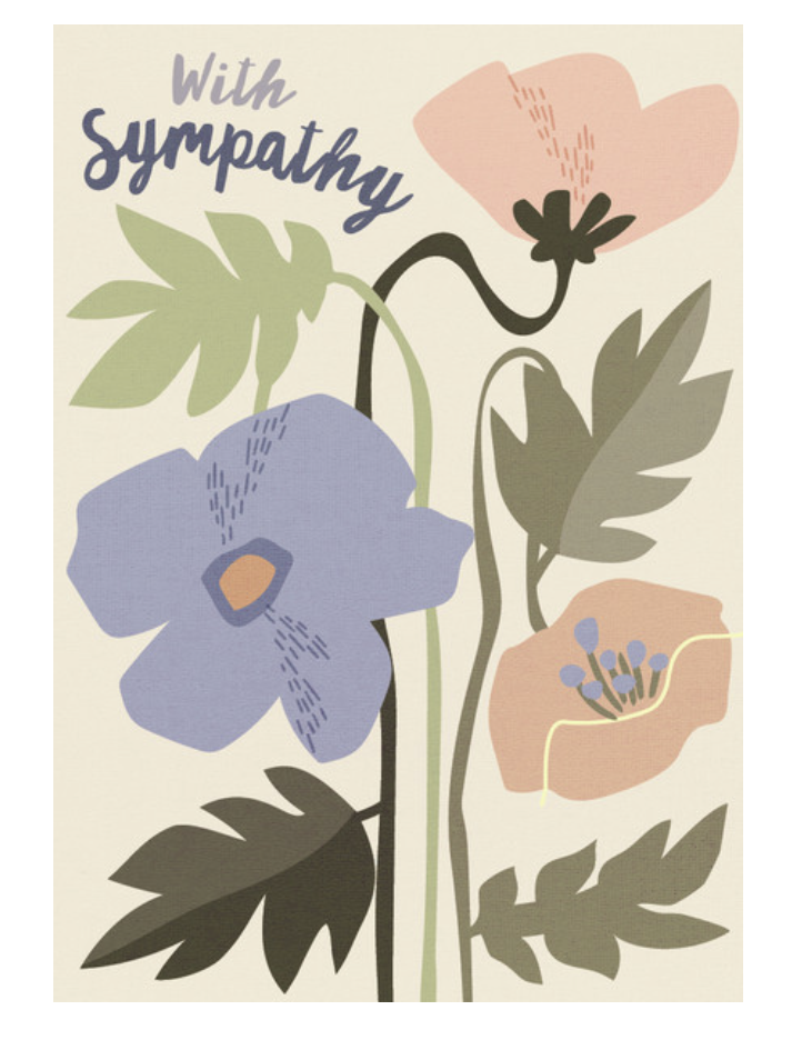 Bloom Card - SY - With Sympathy Flowers