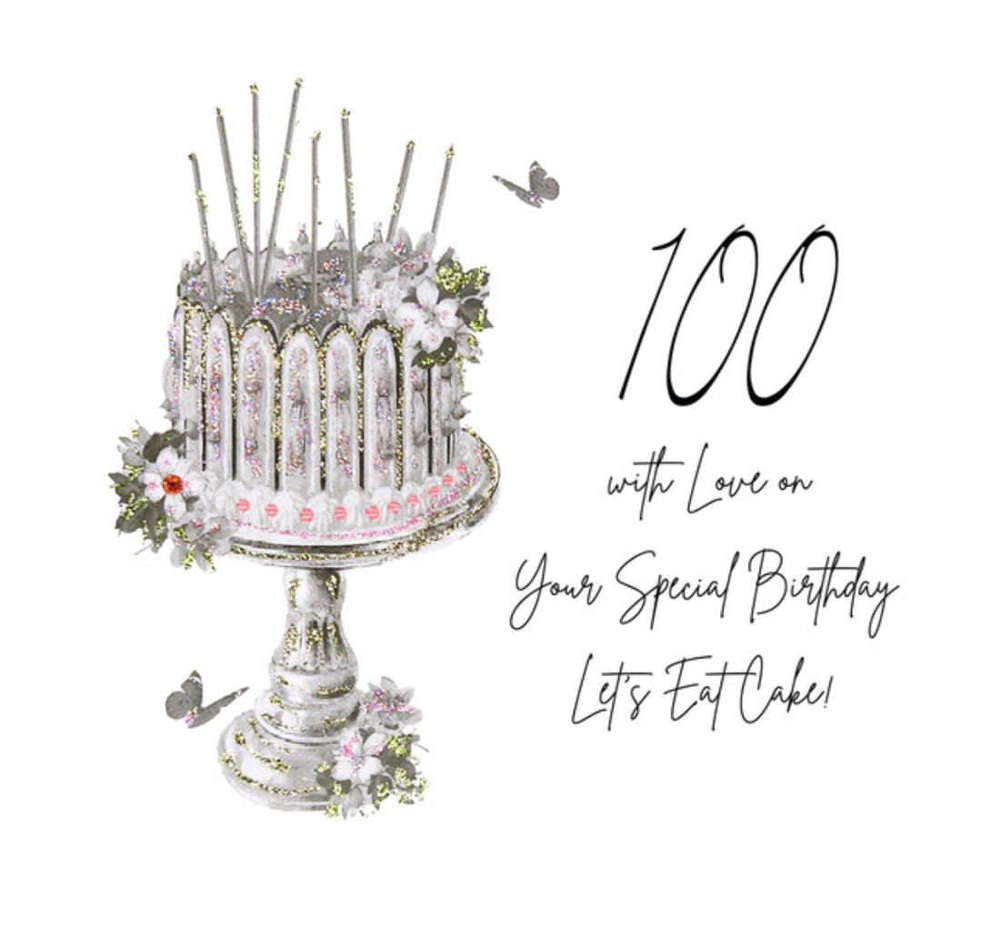 Crystal Curiosities Card - HB 100th Cake