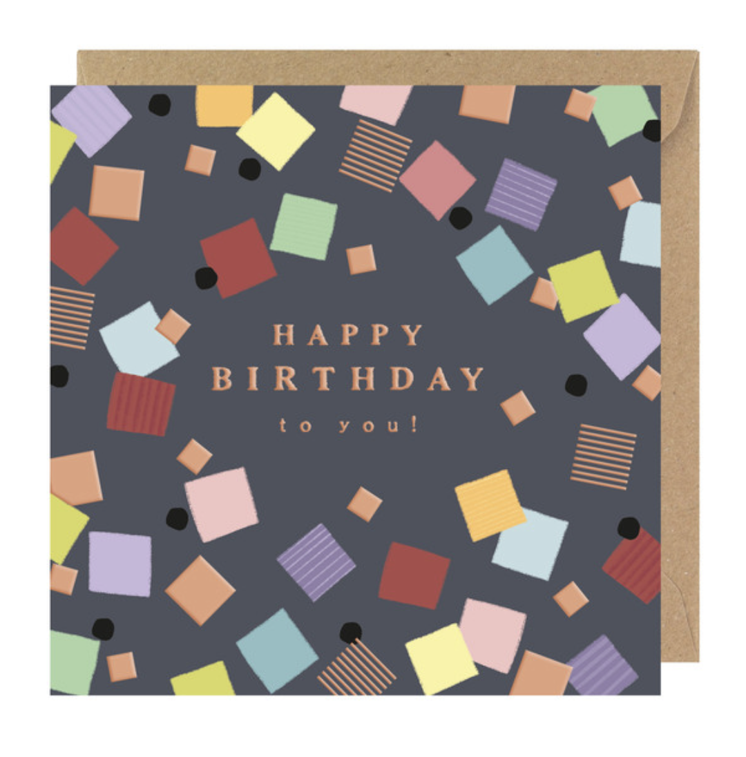 Sunburst Card - HB Square Confetti