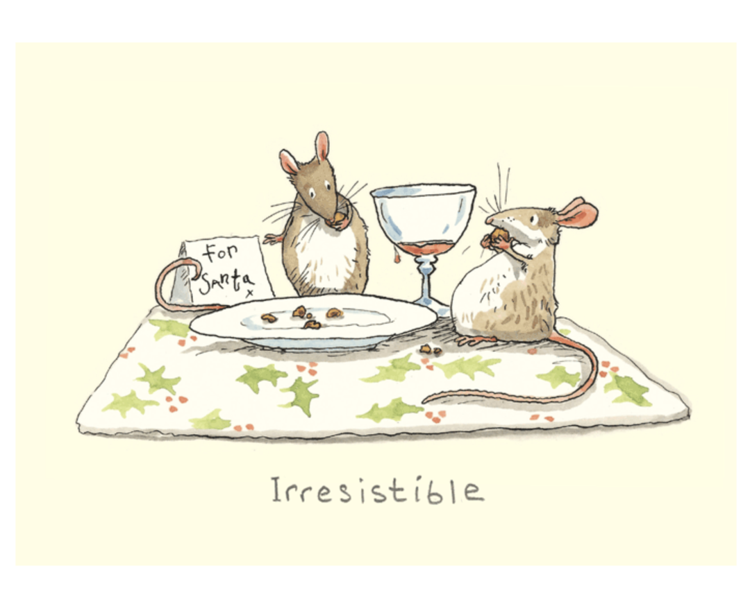 Two Bad Mice Christmas Card - Irresistible