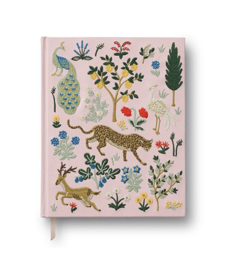 Embroidered Fabric Sketchbook - Menagerie