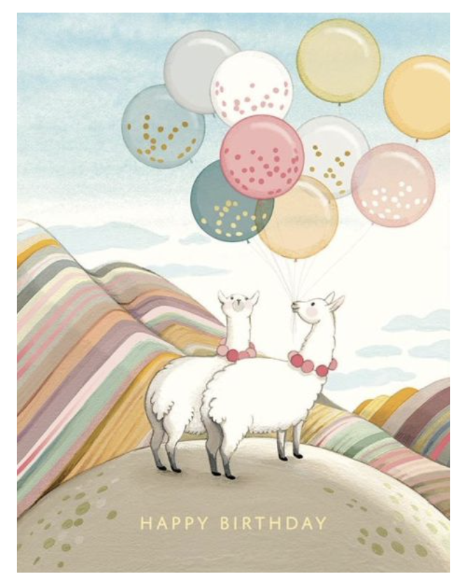 JooJoo Paper Card - Llamas Birthday