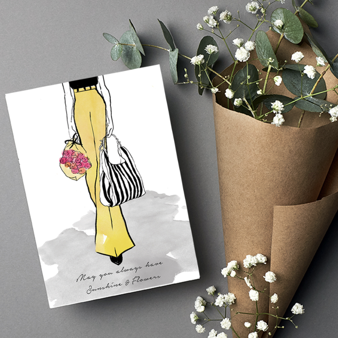 Susan Kerian Card - Sunshine & Flowers