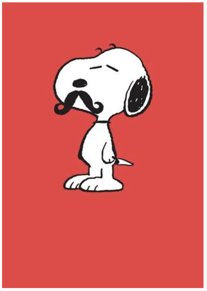 Hype Card - Peanuts - Snoopy With Moustache