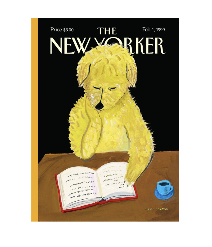 New Yorker Cards - Dog Reading