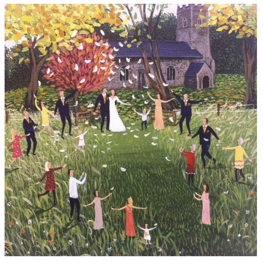 Dry Red Press Card - Autumn Confetti