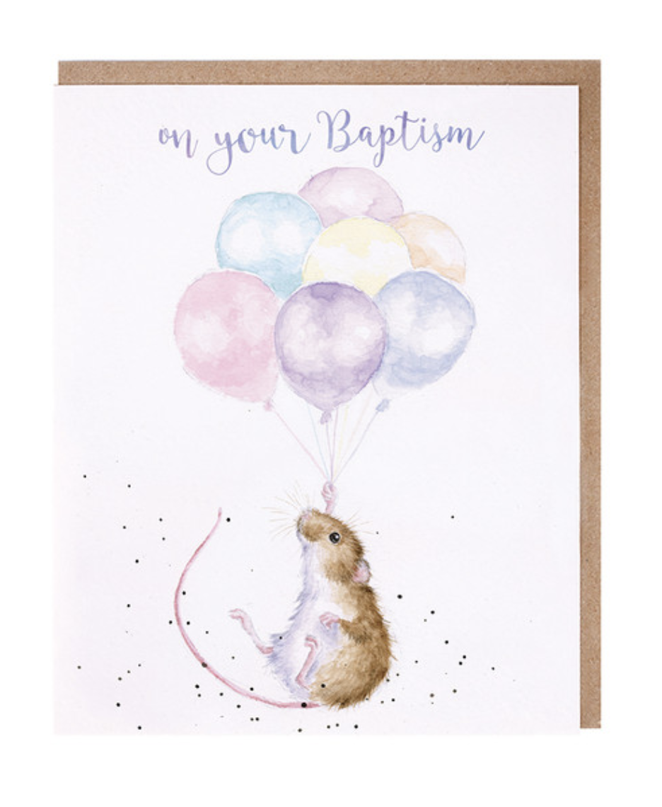 Wrendale Designs Card - Baptism - Hold On tight