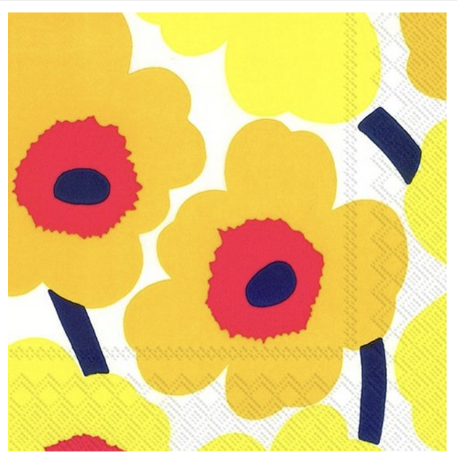 Marimekko Lunch Napkins - UNIKKO Dark Yellow