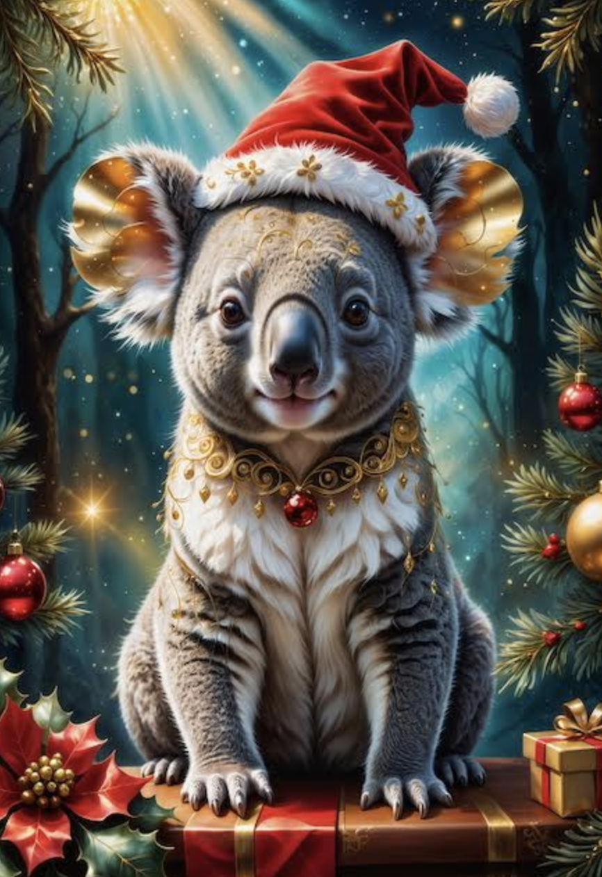 Christmas Card - Christmas Night Koala