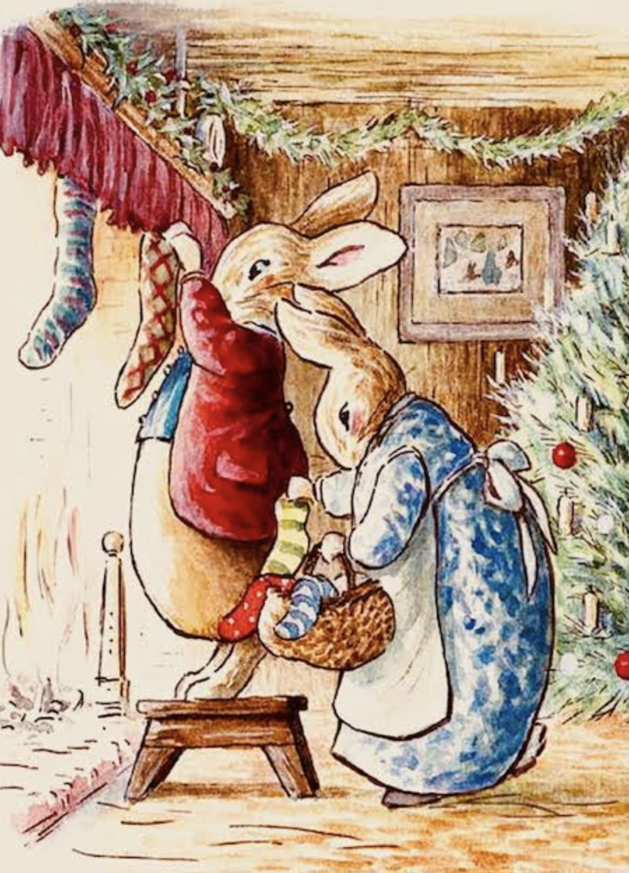 Christmas Card - Peter Rabbit Stockings