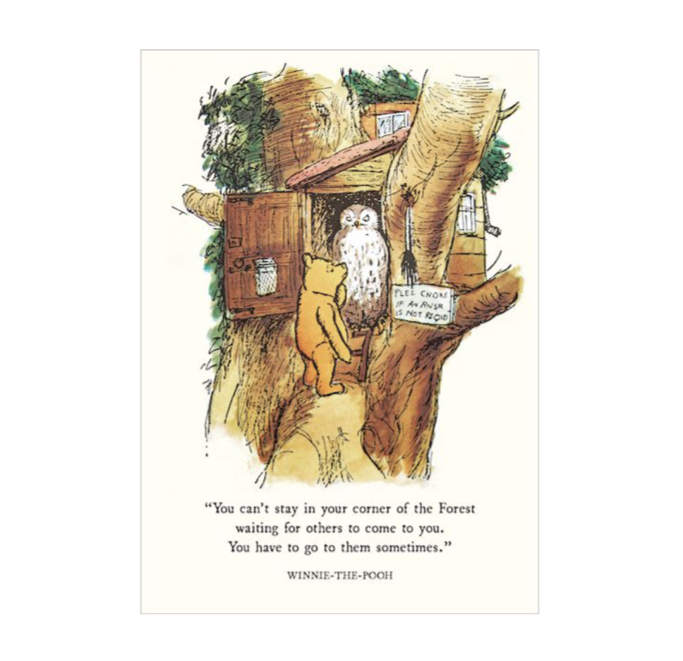 Winnie The Pooh Card - Corner