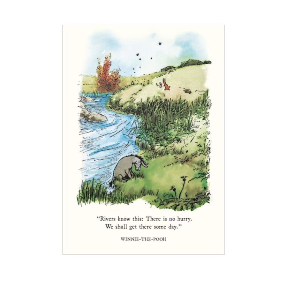 Winnie The Pooh Card - No Hurry
