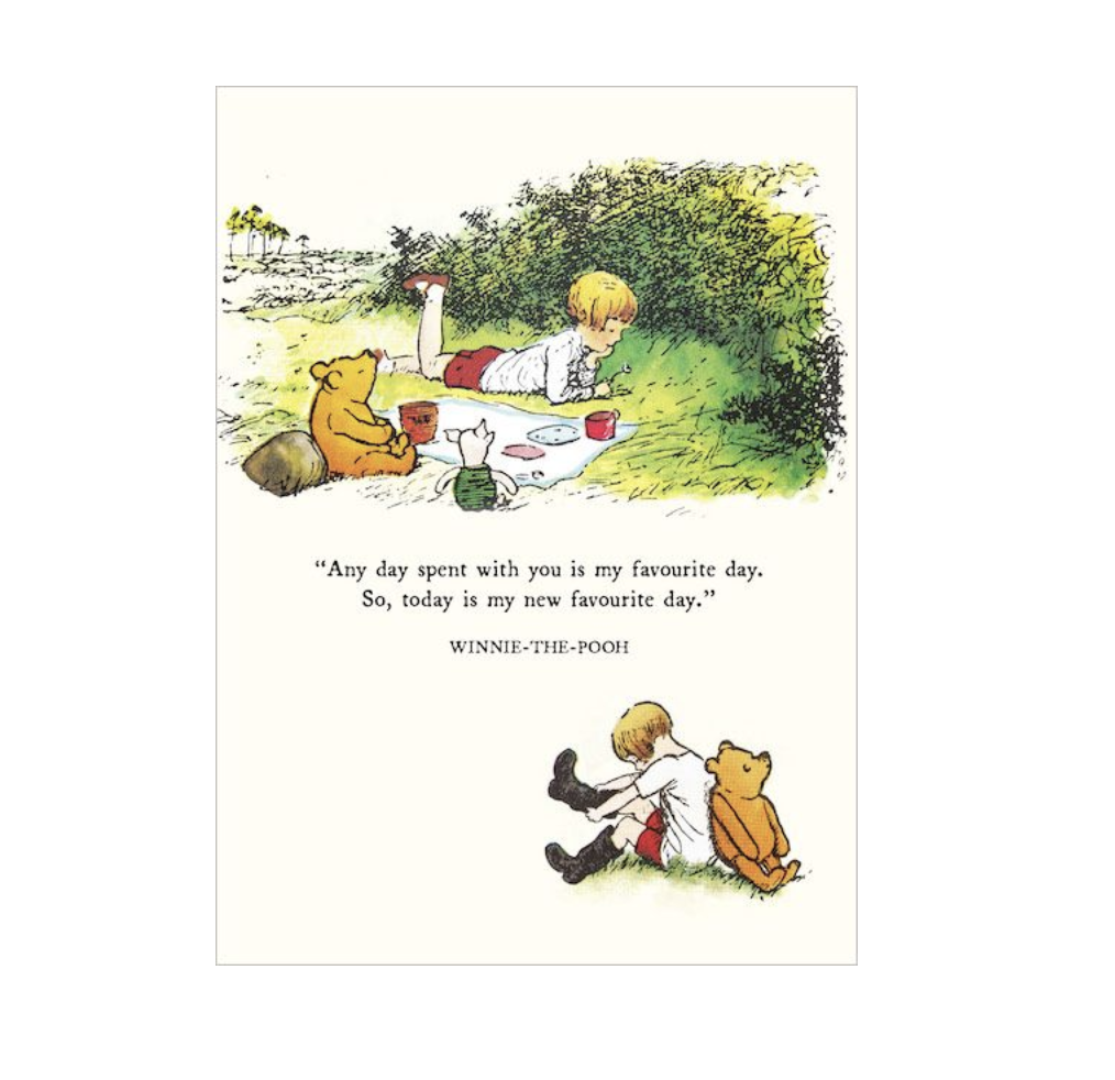 Winnie The Pooh Card - Favourite Day