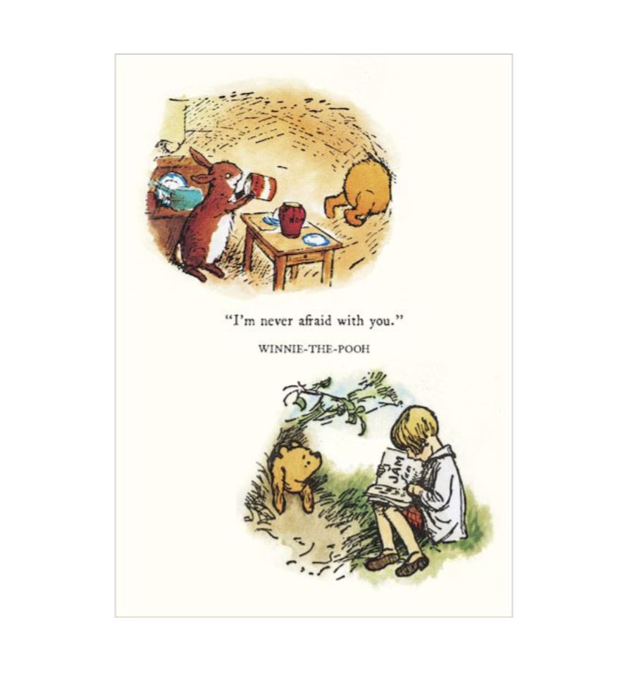 Winnie The Pooh Card - Never Afraid