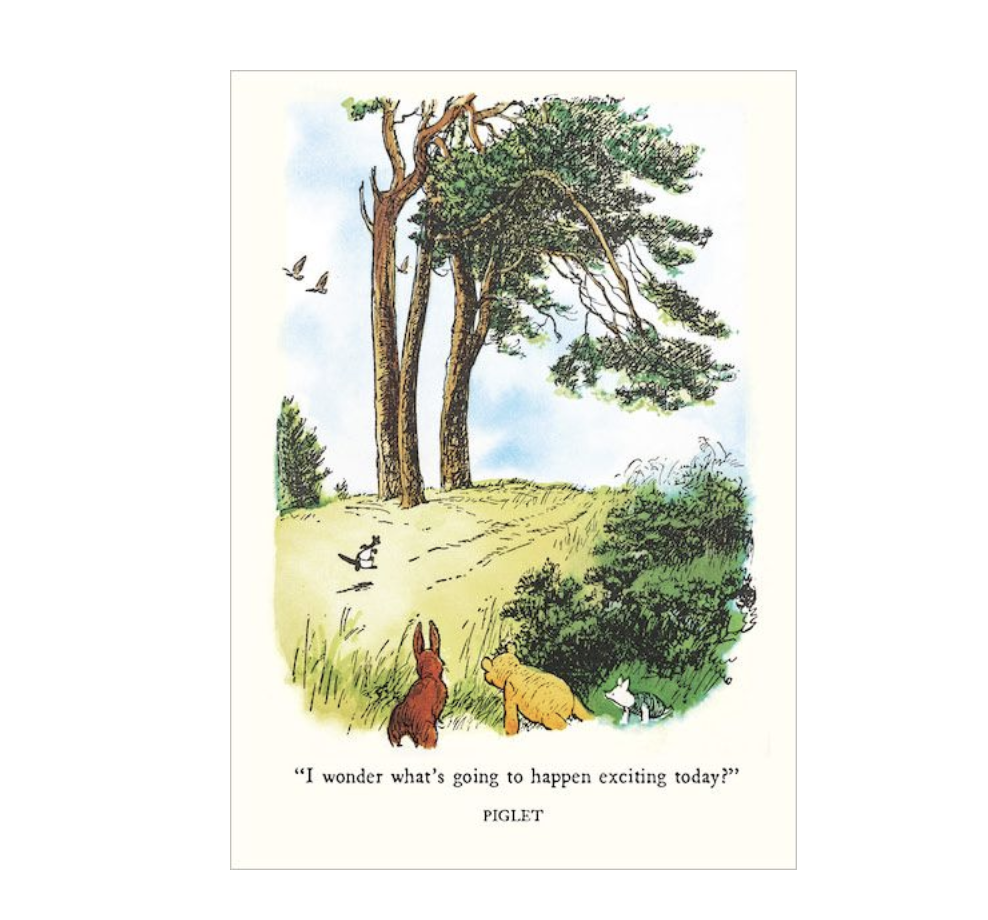 Winnie The Pooh Card - Exciting Today