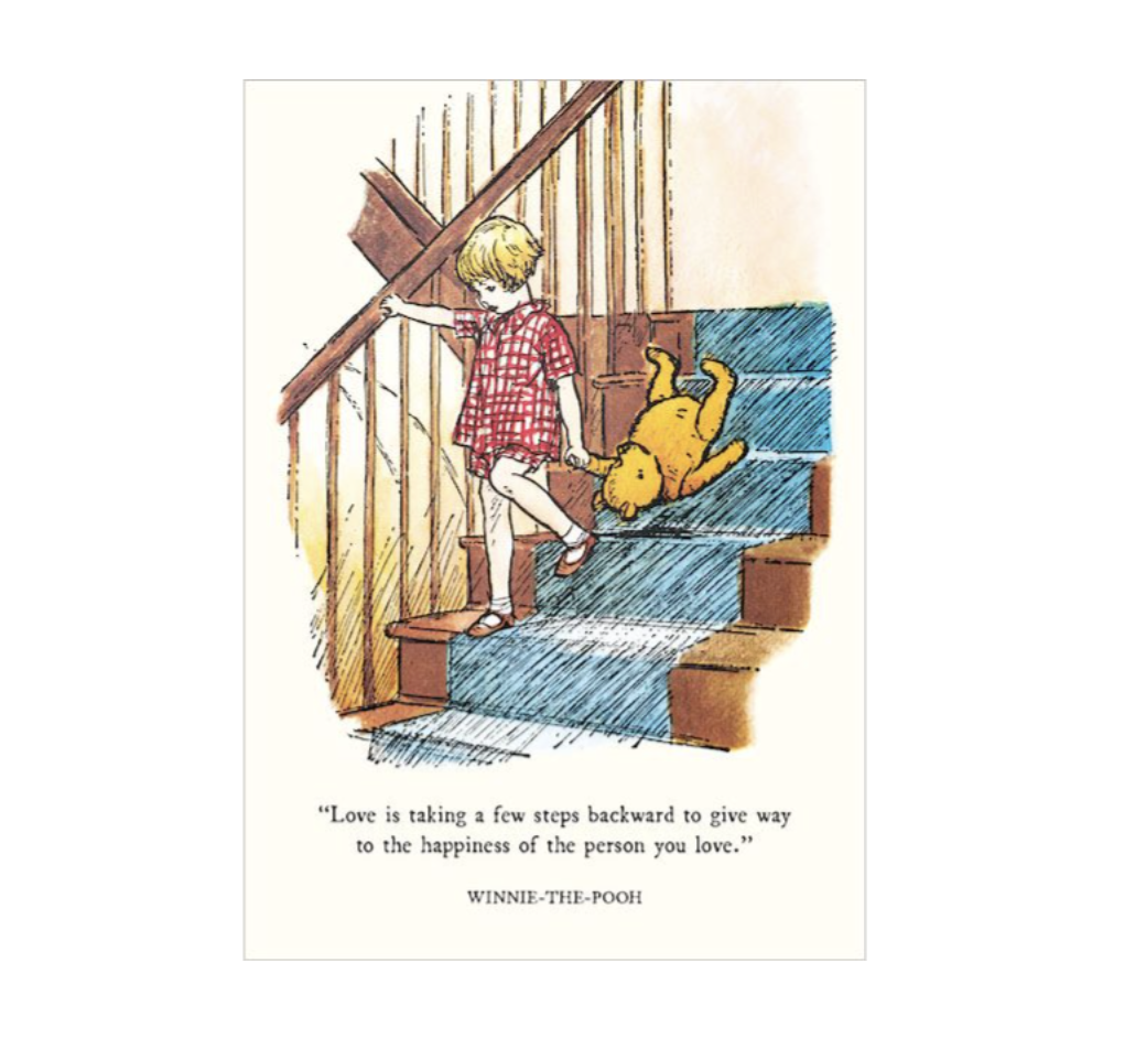 Winnie The Pooh Card - Few Steps Backward