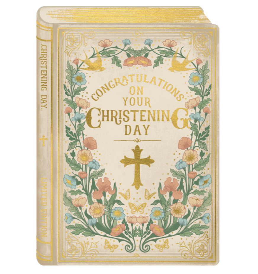 Story Book Card - Congratulations On Christening