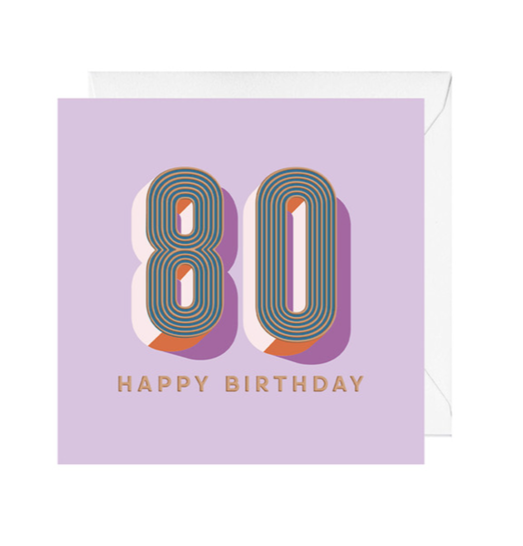 Card - Happy Birthday 80