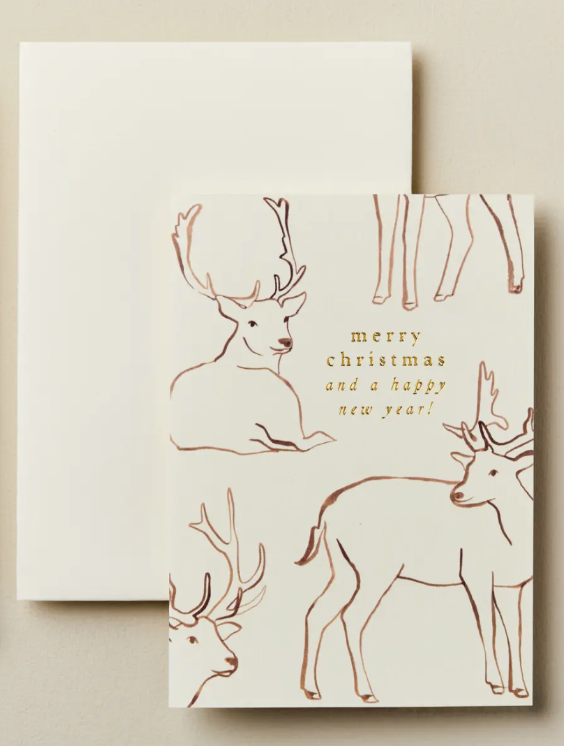 Wanderlust Paper Co Card - Merry Christmas Reindeer