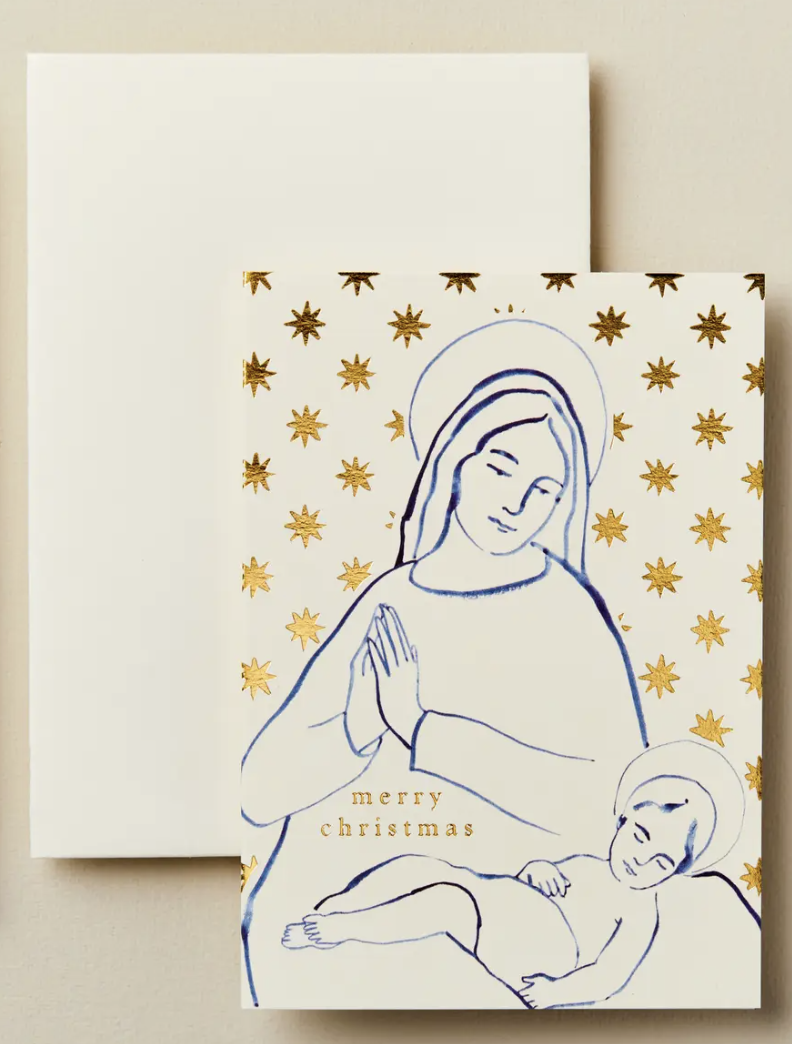 Wanderlust Paper Co Card - Madonna & Child Merry Christmas