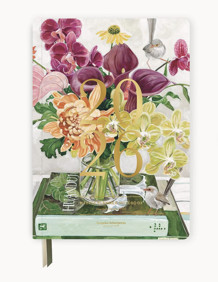 Bespoke 2026 Weekly Planner Notebook - FairyWren