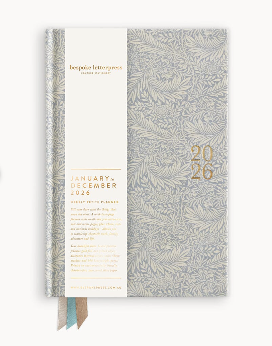 Bespoke 2026 Petite Linen Bound Planner - Dune