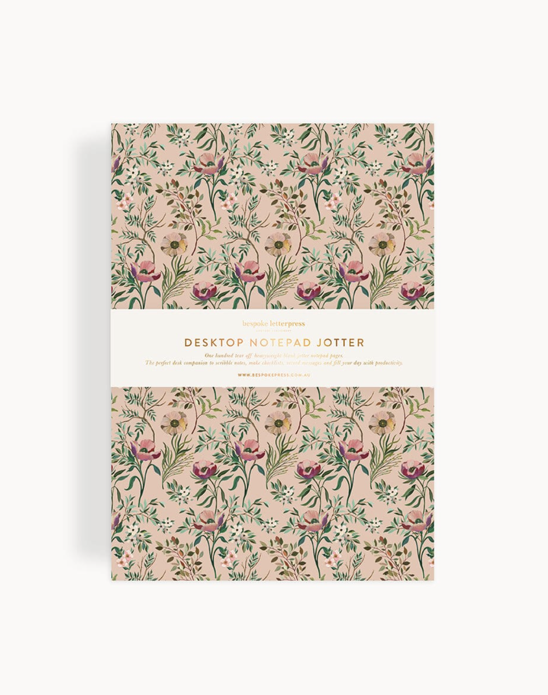 Bespoke Notepad Desktop Jotter - Dancing Poppies