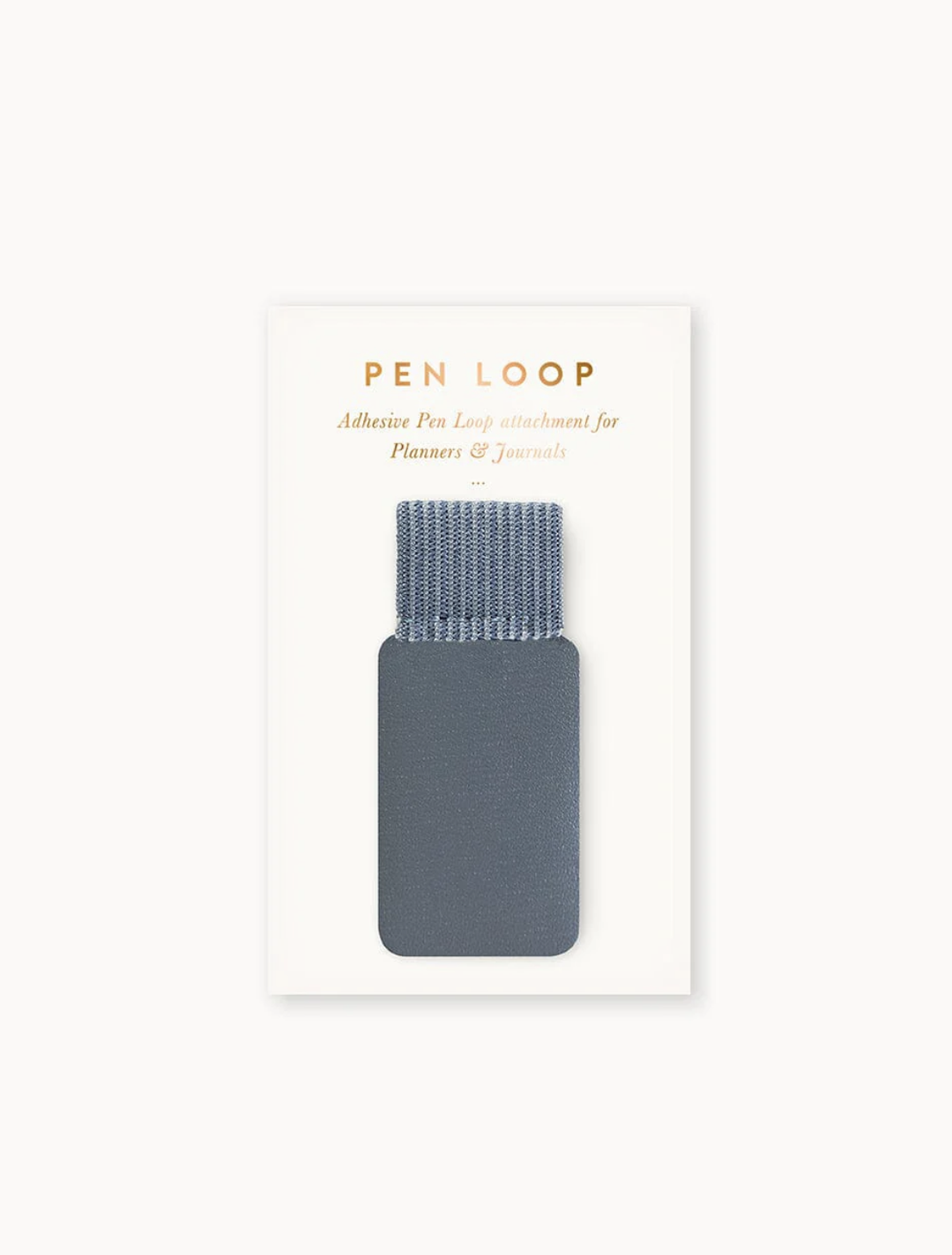 Bespoke Adhesive Rectangle Pen Loop - Denim Blue