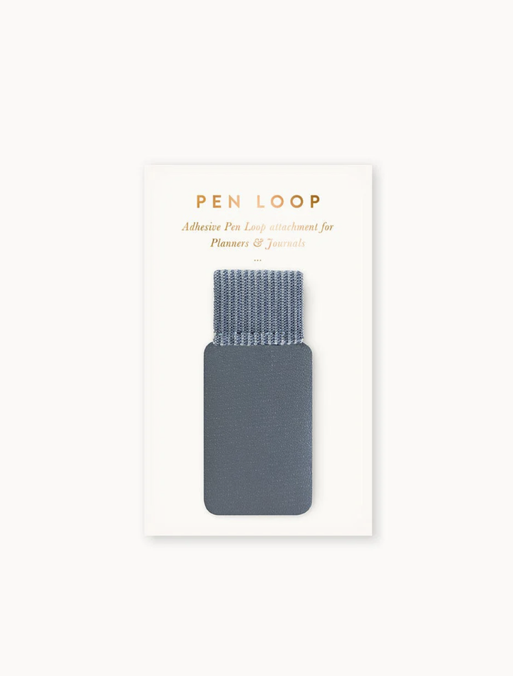Bespoke Adhesive Rectangle Pen Loop - Denim Blue