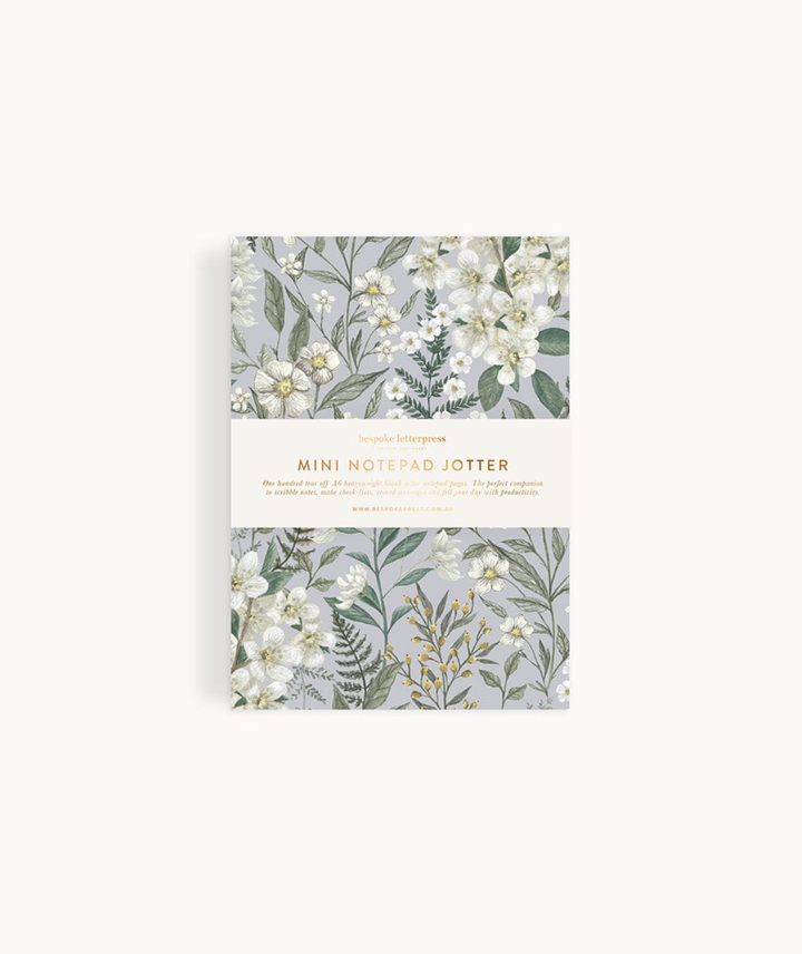 Bespoke Notepad Mini Jotter - Ivory Garden