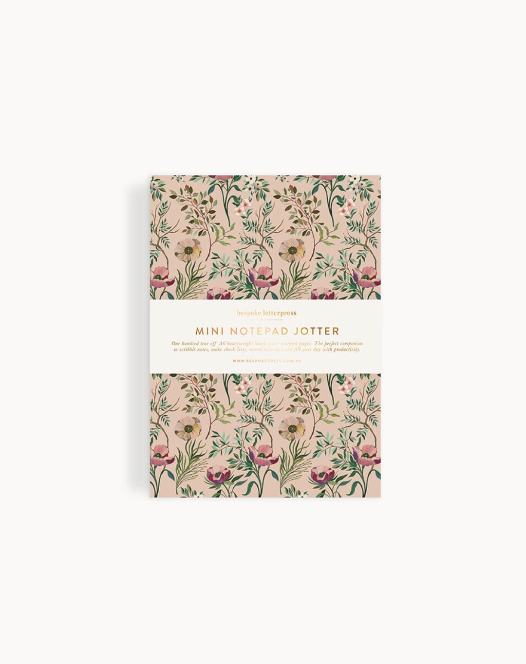 Bespoke Notepad Mini Jotter - Dancing Poppies